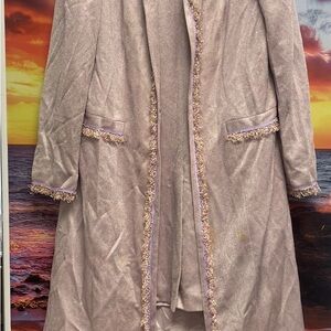 Women's Shimmering Blazer in Cream and Purple